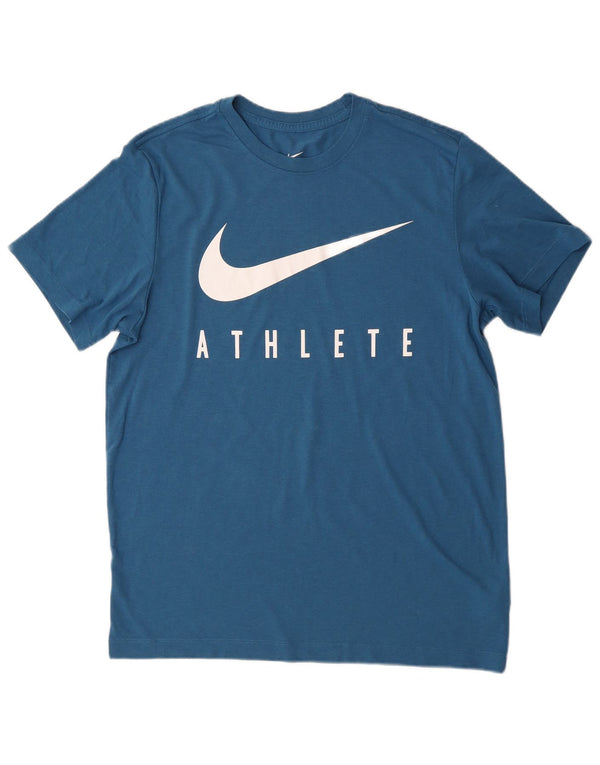 NIKE Camiseta Dri Fit Graphic para Hombre Top Poliéster Azul Medio