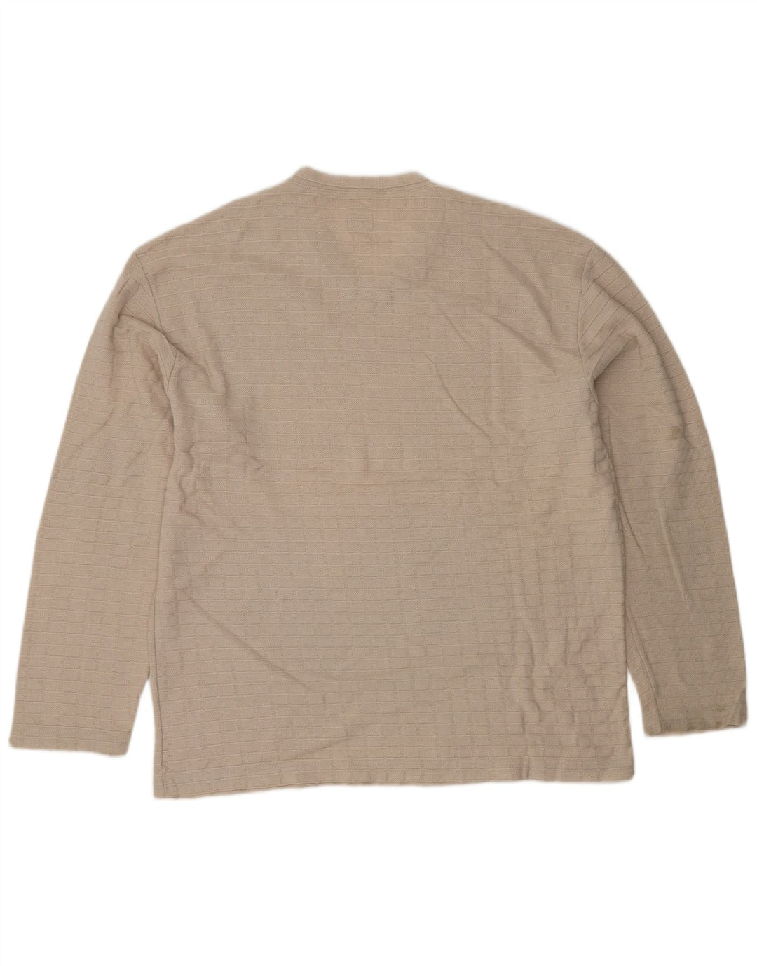 Calvin Klein Jeans Jersey con Cuello en V para Hombre Jersey Grande de algodón a Cuadros Beige