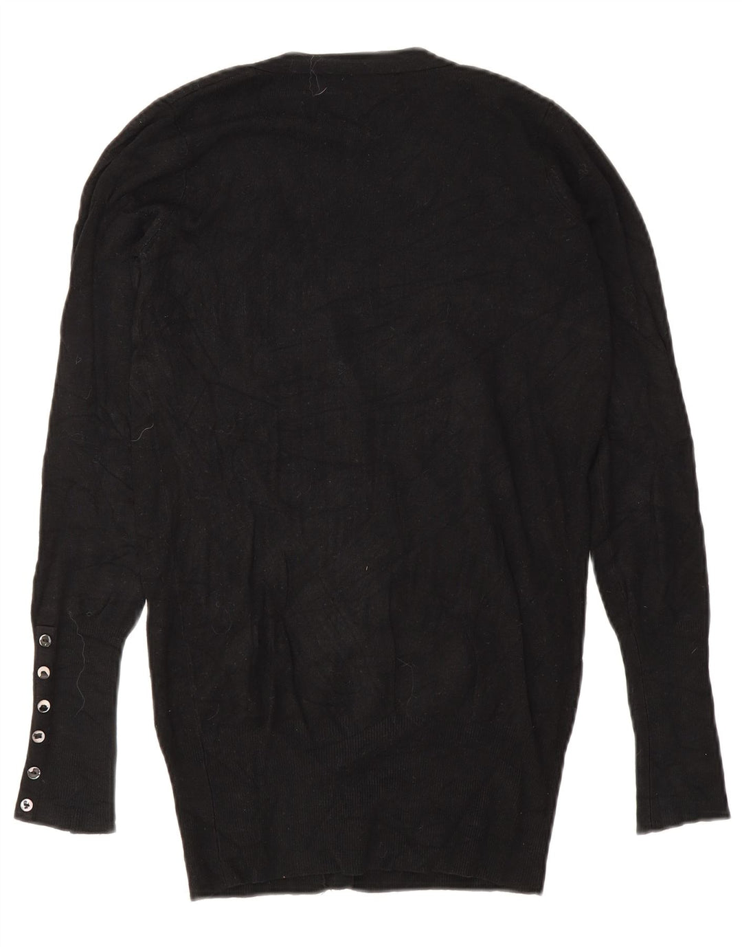 Zara Mujer Cárdigan Suéter UK 10 Small Rayón Negro