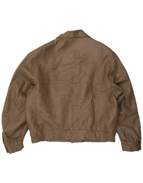 Anfor Chaqueta de cuero para hombre IT 58 2XL Marrón