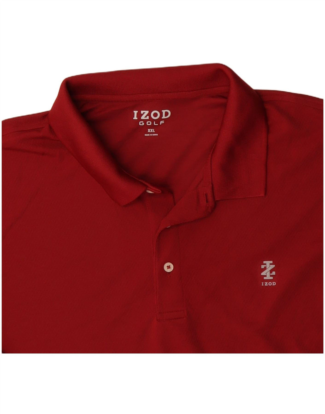 IZOD Polo de golf de manga larga para hombre 2XL Poliéster rojo