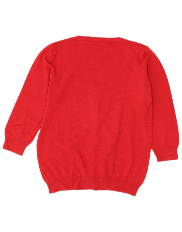 Zara - Cárdigan de manga 3/4 para mujer, talla 40, talla M, color rojo