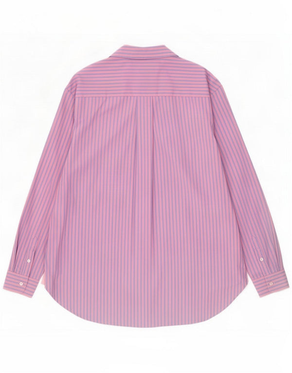Crew Clothing Camisa holgada para mujer UK 40 Algodón a rayas rosa grande