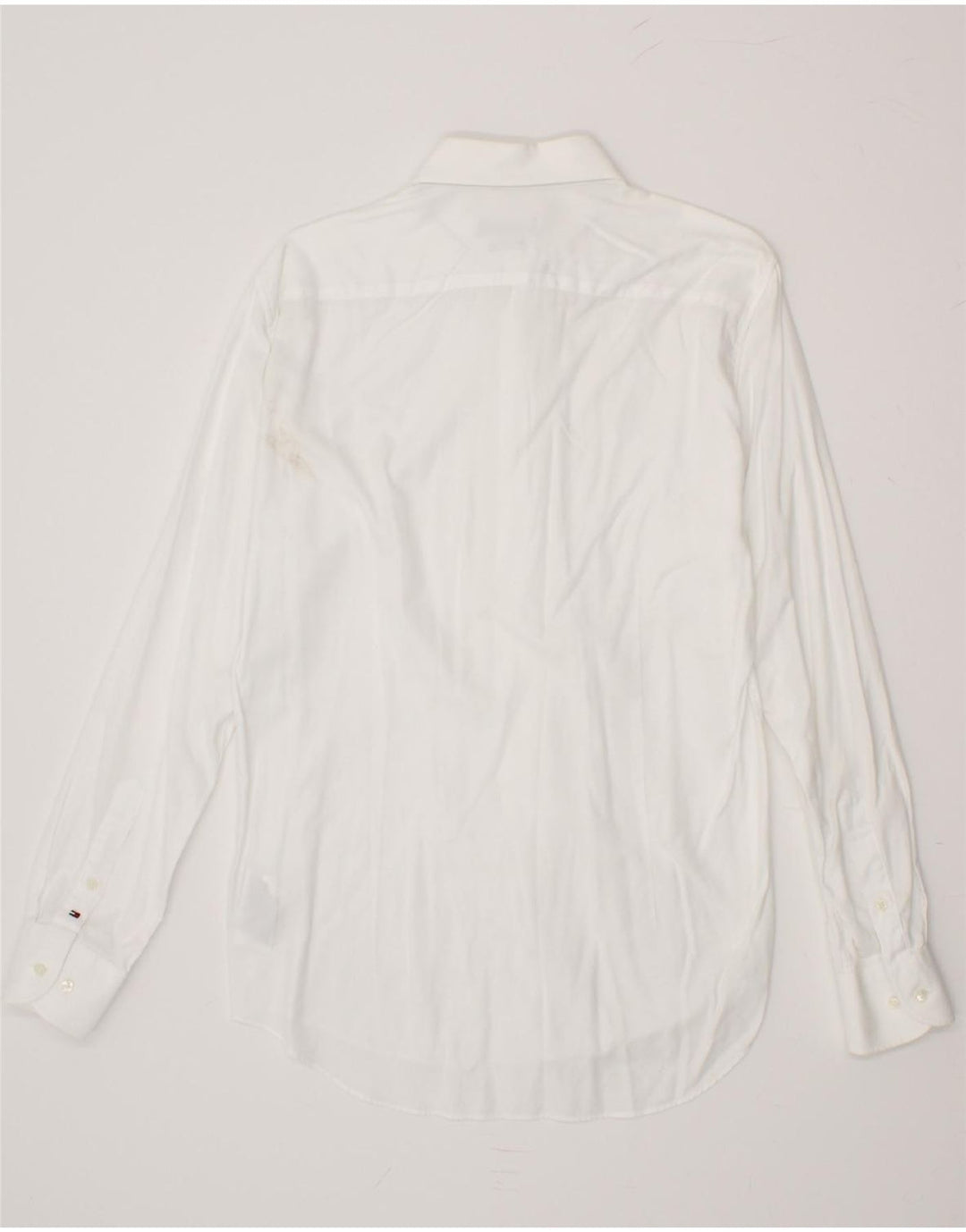 TOMMY HILFIGER Mens Shirt Size 39 15 1/2 Medium White Cotton Vintage Tommy Hilfiger and Second-Hand Tommy Hilfiger from Messina Hembry 