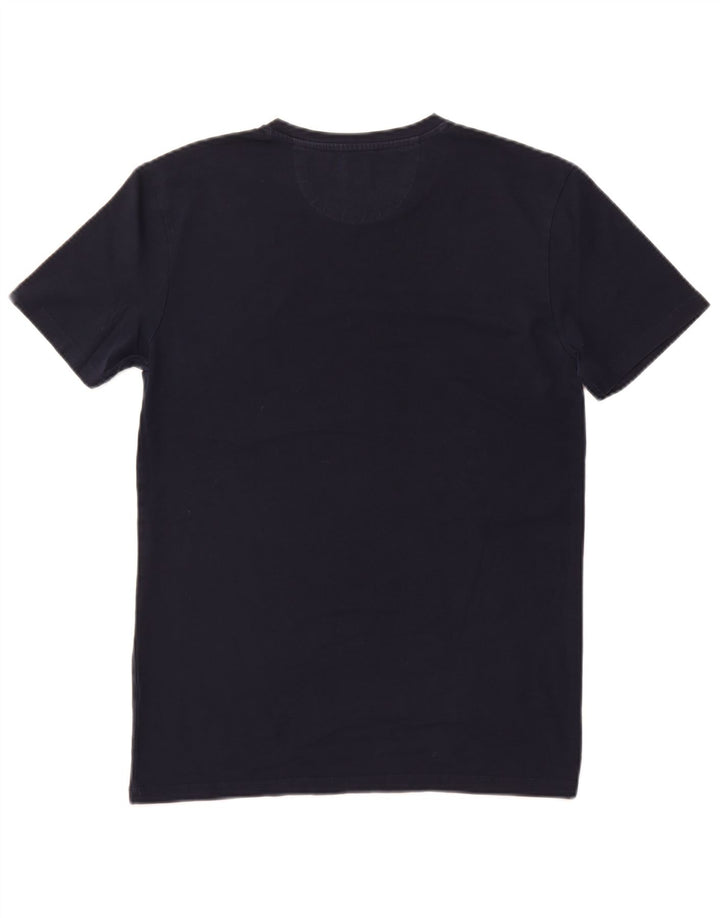 Zara Hombre Slim Fit Camiseta Top Grande Azul Marino