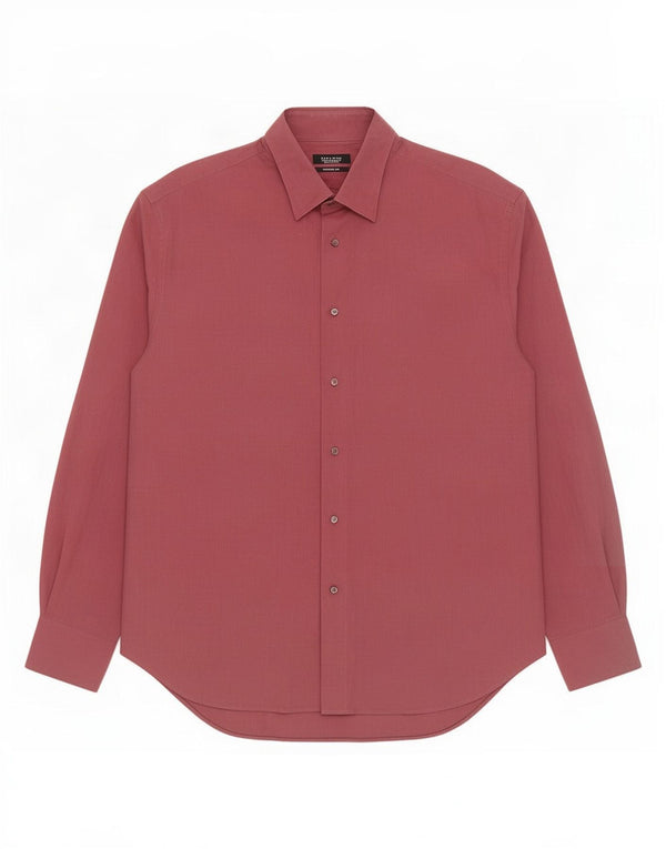 Zara Camisa entallada para hombre EU 44 XL Algodón burdeos