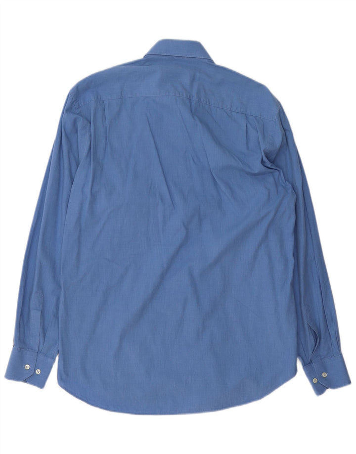 Valentino Camisa Chemises para hombre Talla 38 15 Algodón azul medio