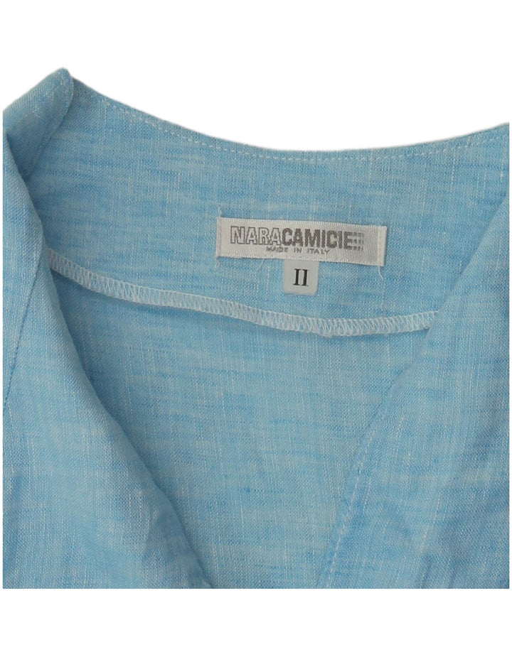 Naracamicee Camisa de manga 3/4 para mujer UK 42 Azul medio