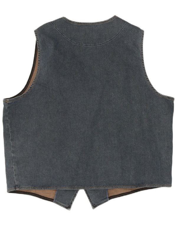 JP 1880 Chaleco vaquero para hombre 4XL Algodón azul