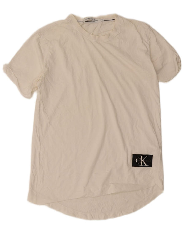 Camiseta Calvin Klein Hombre Top Medio Algodón Blanco