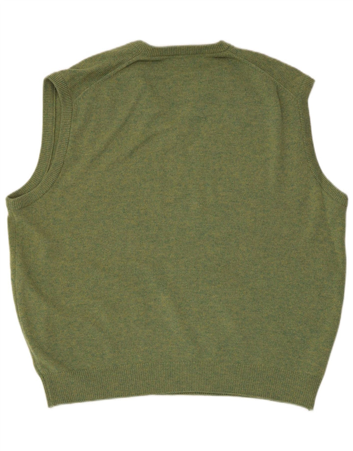 PRINGLE Camiseta sin mangas para hombre XL Lana de cordero verde