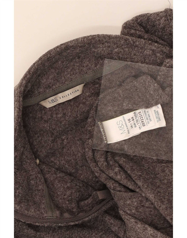 Marks & Spencer Chaqueta polar para mujer UK 46 Poliéster gris grande
