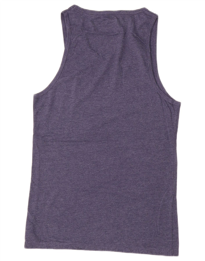 CALVIN KLEIN Top sin mangas con gráfico para hombre pequeño de algodón azul marino