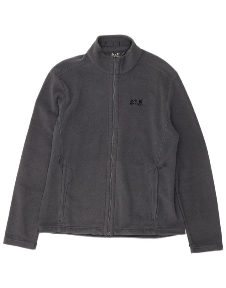 JACK WOLFSKIN Chaqueta polar para hombre UK 40 Grande Gris Poliéster