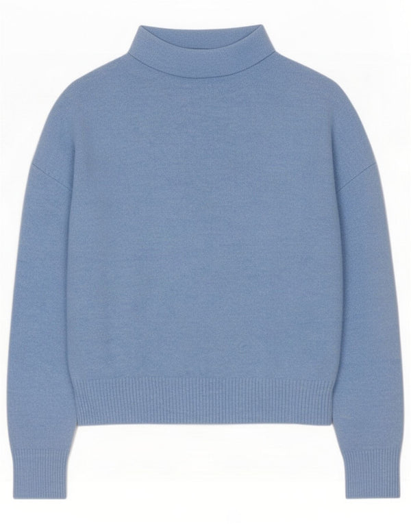 Zara Jersey corto con cuello alto y manga 3/4 para mujer UK 40 Azul medio Descripción del producto  Tamaño de la etiqueta: