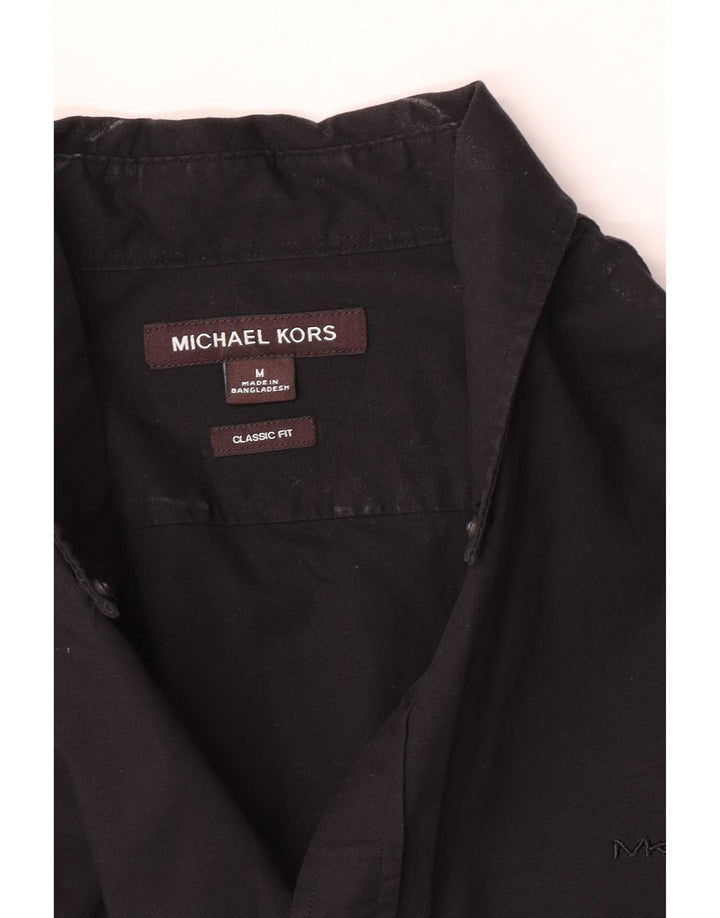Michael Kors Camisa de corte clásico para hombre Medium Black
