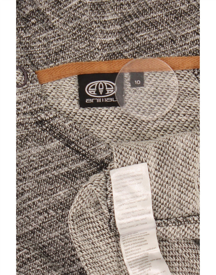 Animal - Jersey con capucha extragrande para mujer, talla 40, poliéster moteado gris pequeño