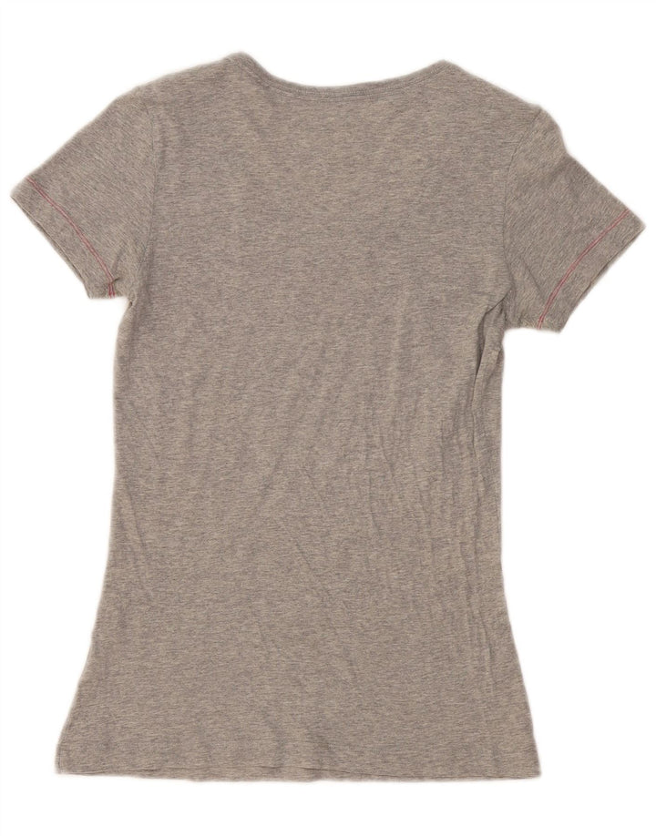 NIKE Camiseta gráfica ajustada para mujer UK 40 Gris medio moteado