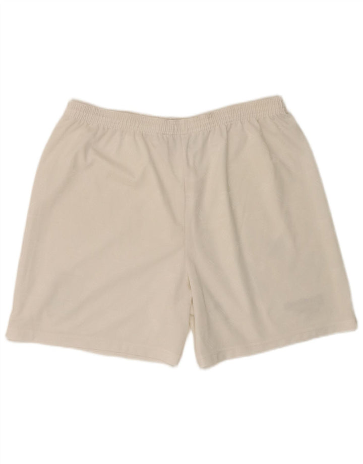 Reebok - Pantalones cortos deportivos para hombre, tamaño grande, poliéster blanco