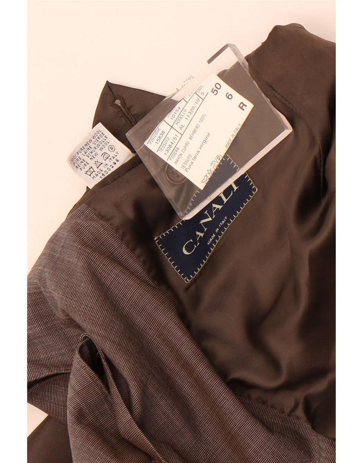 Canali Chaqueta tipo blazer de 3 botones para hombre IT 50 Large Grey Wool