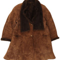 Vintage mujer suelta ajuste shearling abrigo IT 44 marrón medio shearling invierno