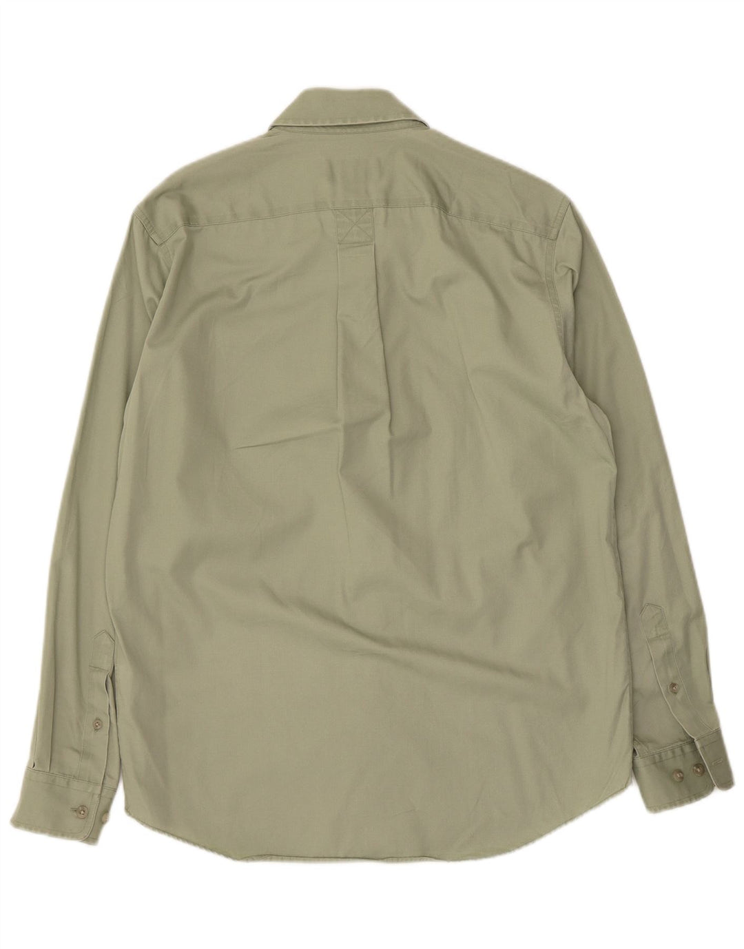 Eddie Bauer Camisa Hombre Pequeña Algodón Verde