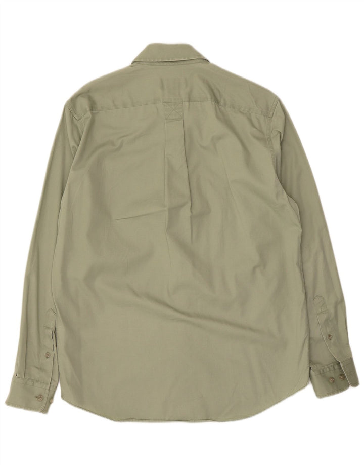 Eddie Bauer Camisa Hombre Pequeña Algodón Verde