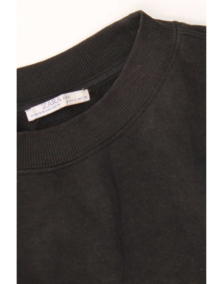 Zara Mujer Sudadera Jumper UK 46 Large Negro