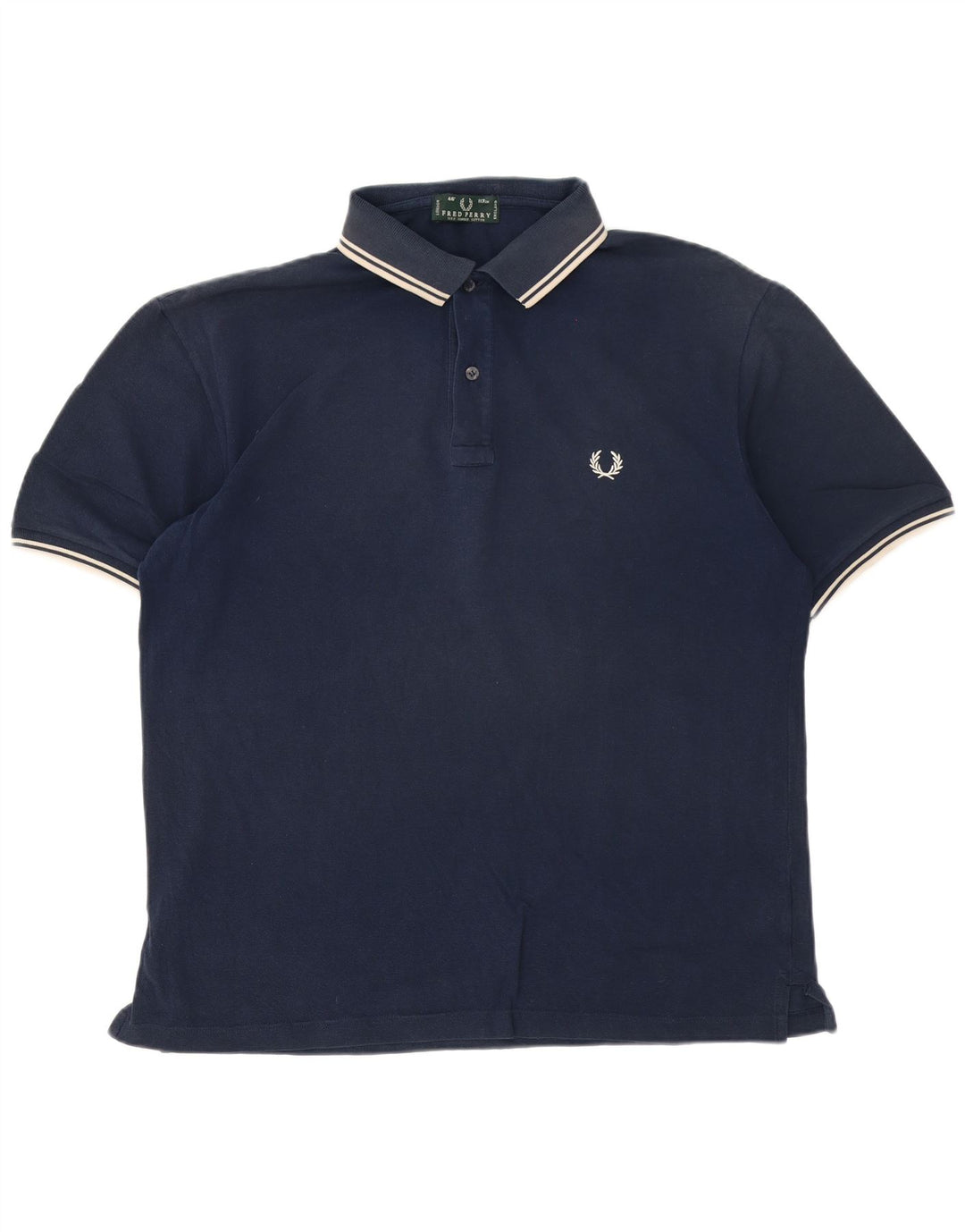 Fred Perry Polo para hombre de algodón a rayas azul marino grande