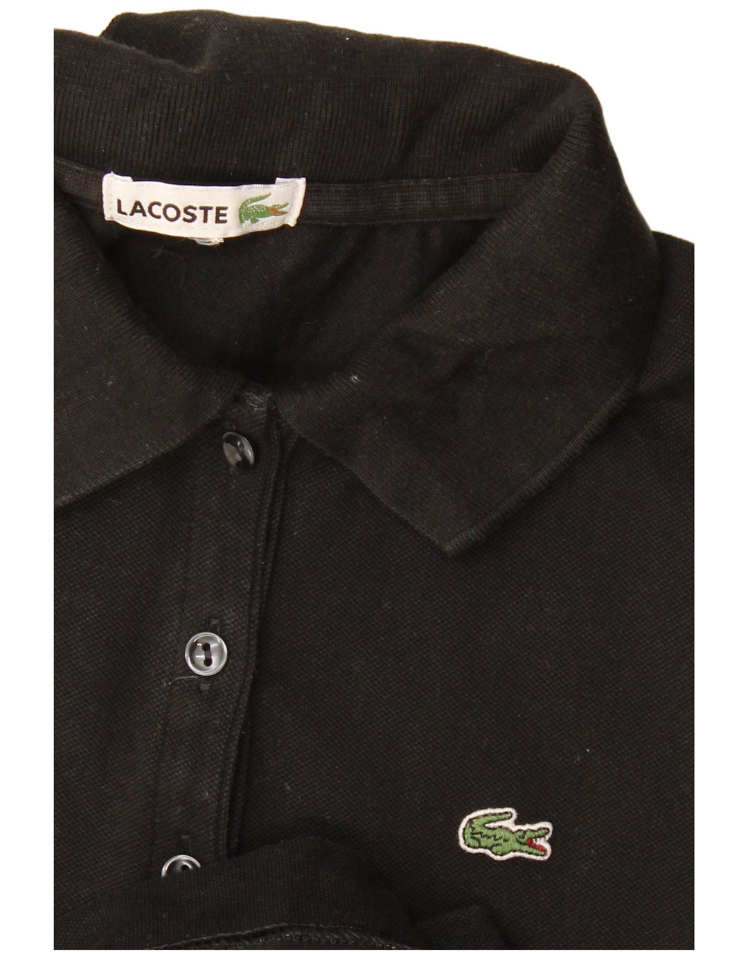 Lacoste Vestido Polo para Mujer UK 42 Mediano Negro