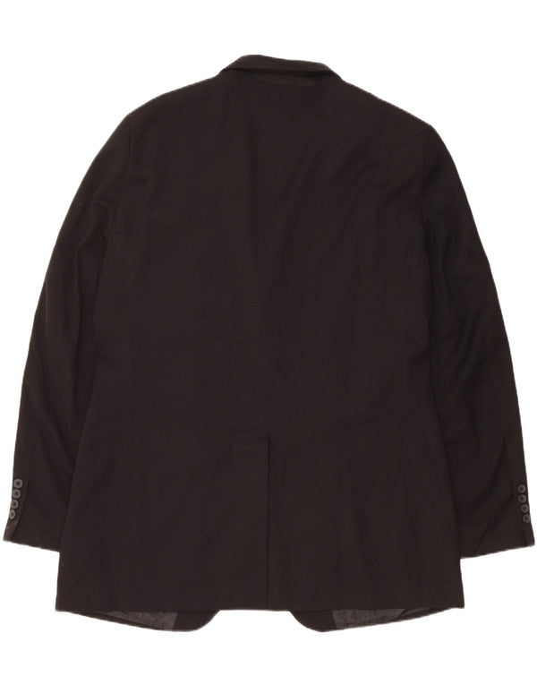 DOCKERS Chaqueta tipo blazer de 2 botones para hombre UK 42 XL Poliéster negro