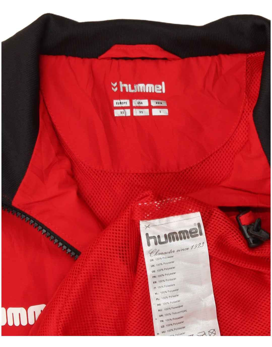 Hummel Mens Graphic Chándal Top Chaqueta XS Rojo Colorblock Poliéster