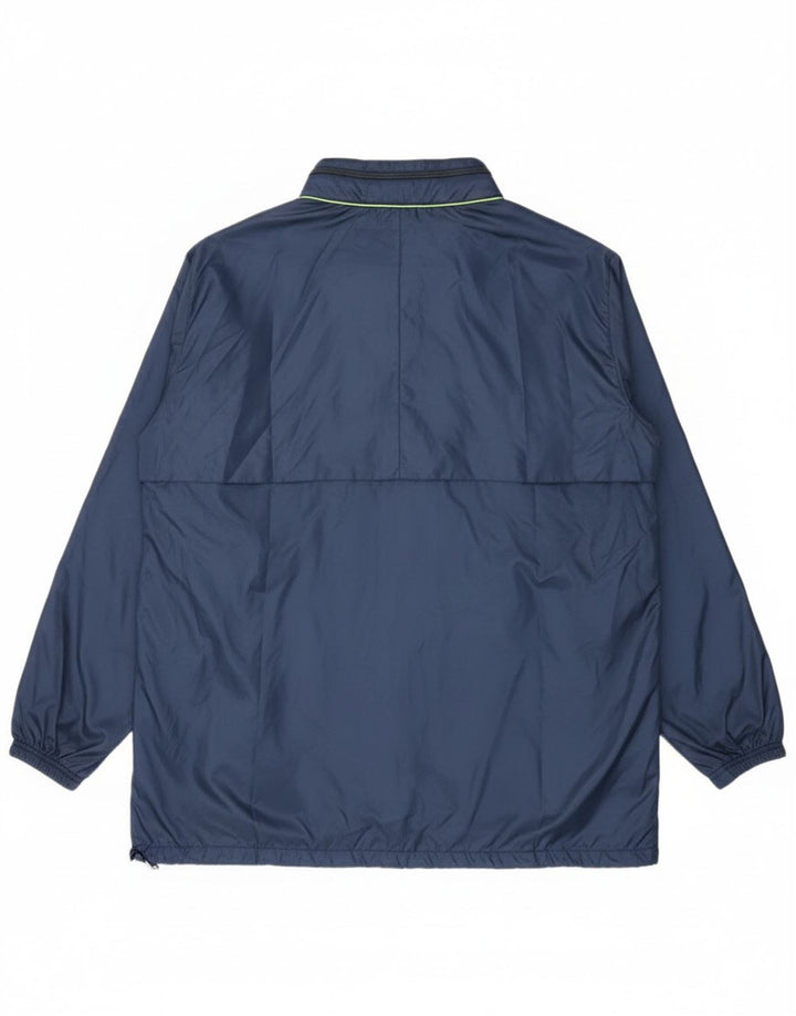 Arena Chaqueta impermeable con capucha para hombre UK 42 XL Poliamida azul marino