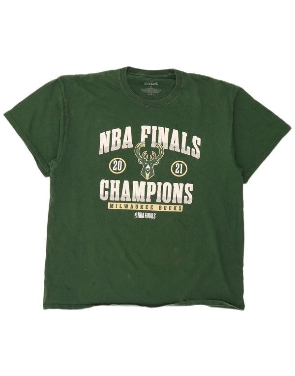 NBA Hombre Camiseta Gráfica Top XL Algodón Verde
