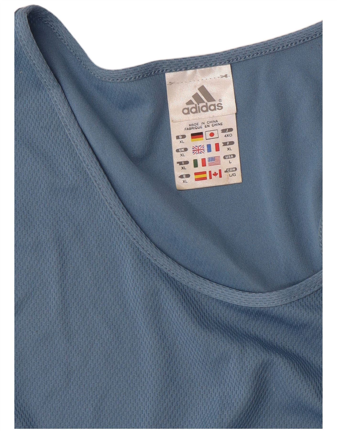 Adidas Hombre Chaleco Top XL Azul Poliéster
