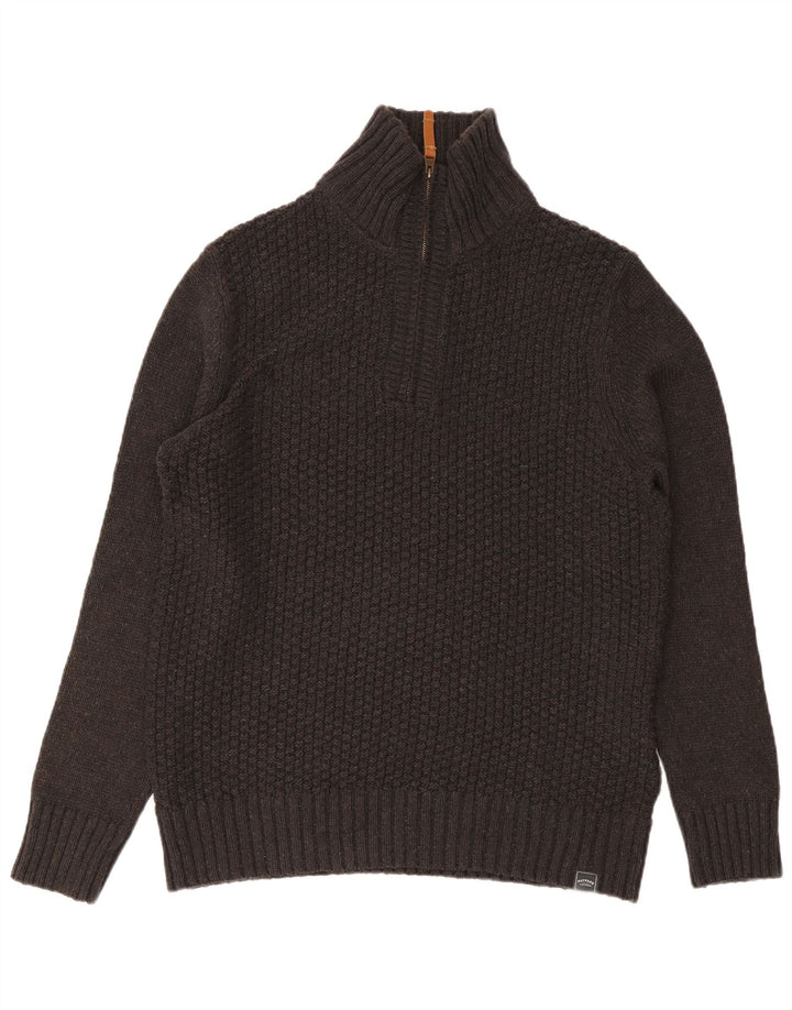 Jersey tipo jersey con cuello y cremallera para hombre de Fat Face Algodón gris grande