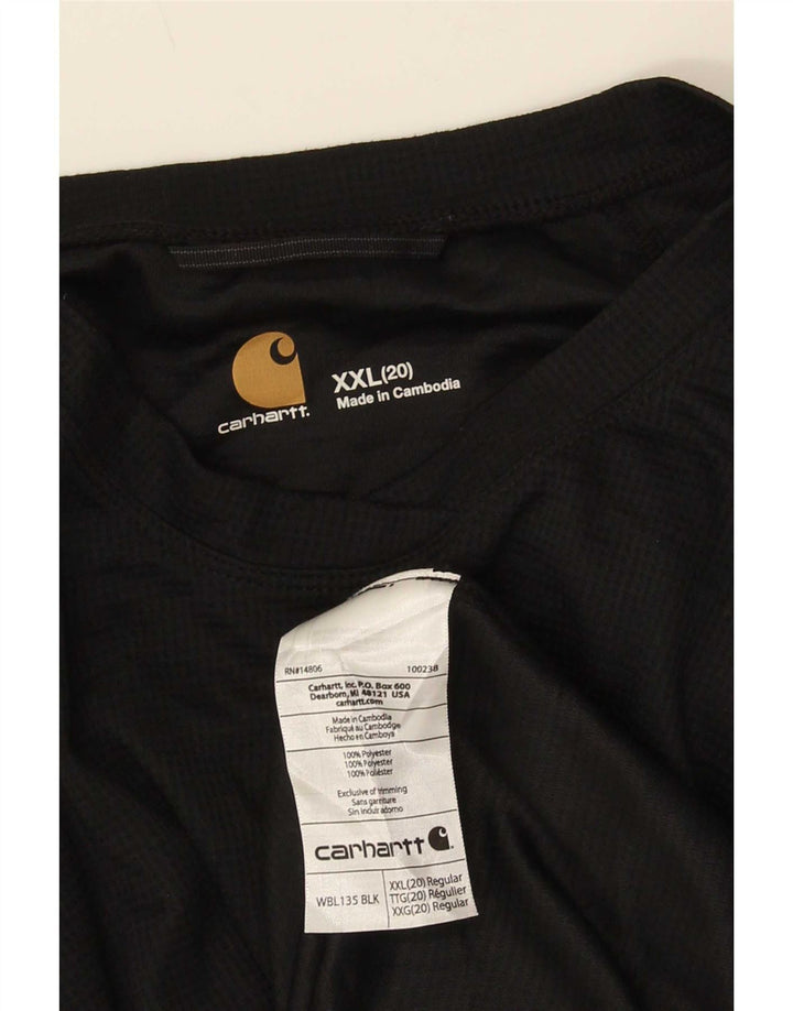 Carhartt Top Mujer Manga Larga UK 20 2XL Poliéster Negro