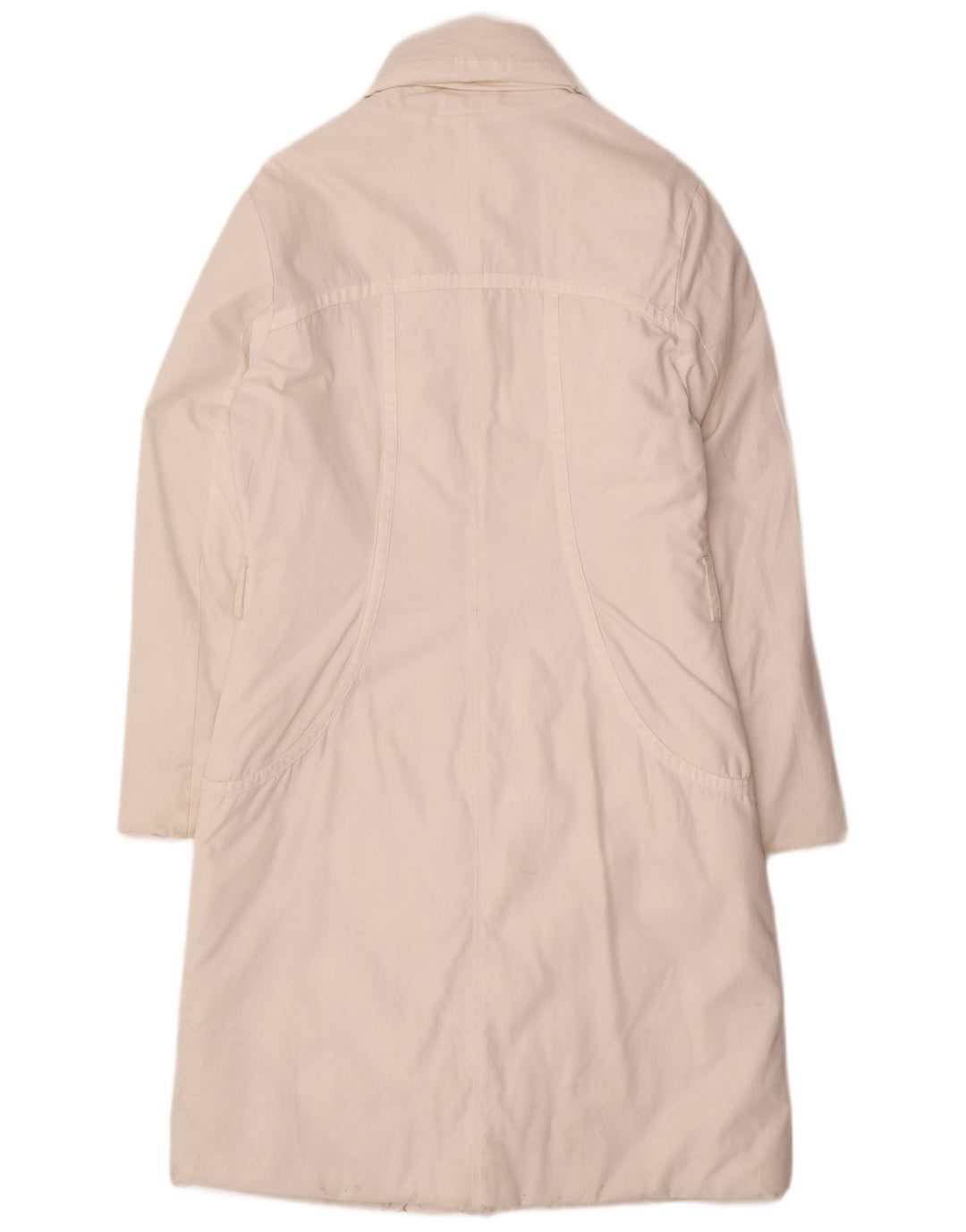 Abrigo Mujer Trussardi Jeans Acolchado IT 44 Medio Blanco Algodón