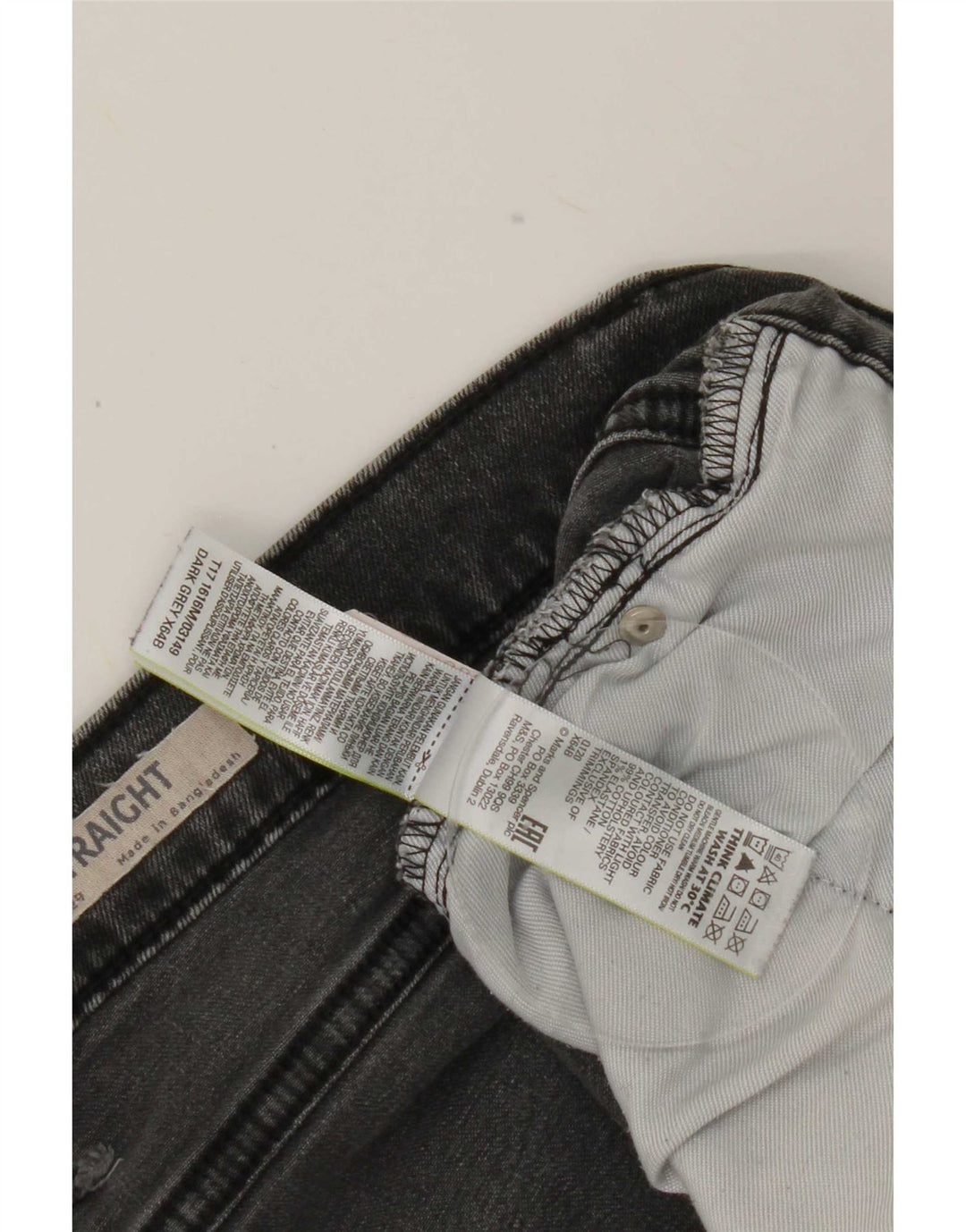 Marks & Spencer Vaqueros rectos para hombre W42 L29 Algodón gris