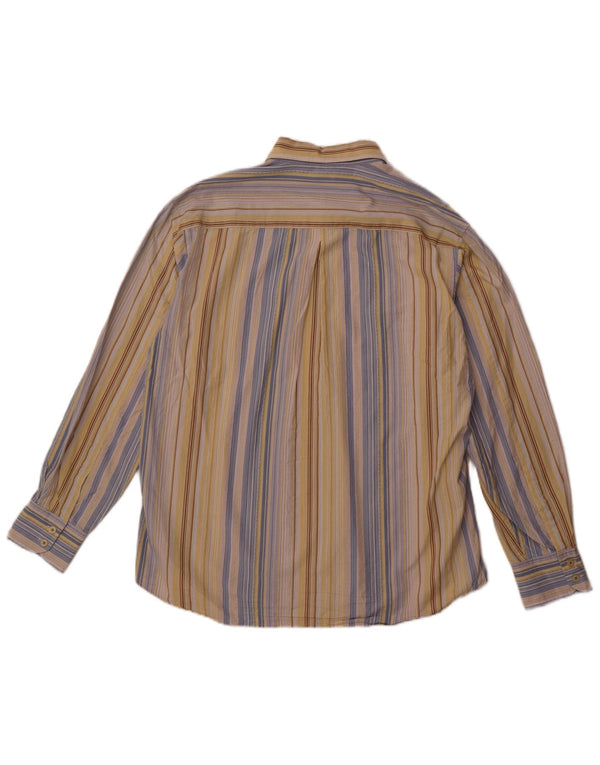 Camisa Tommy Bahama para hombre de algodón a rayas amarillas grandes