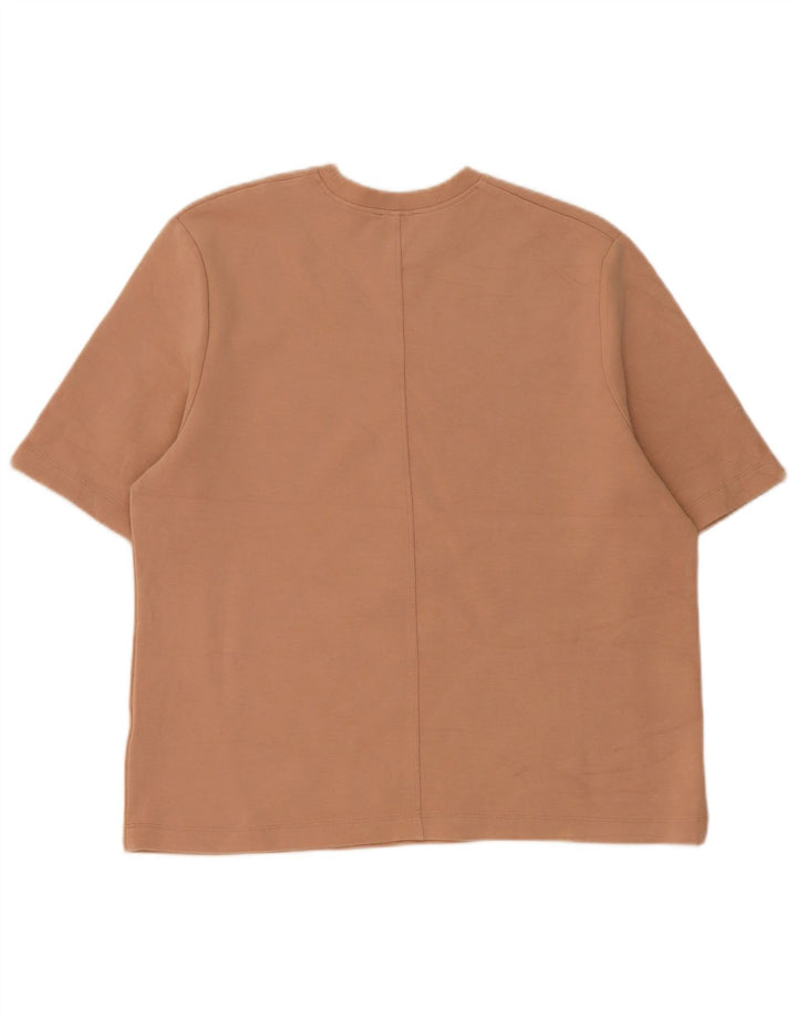 Zara Hombre Camiseta Top Algodón Beige Medio