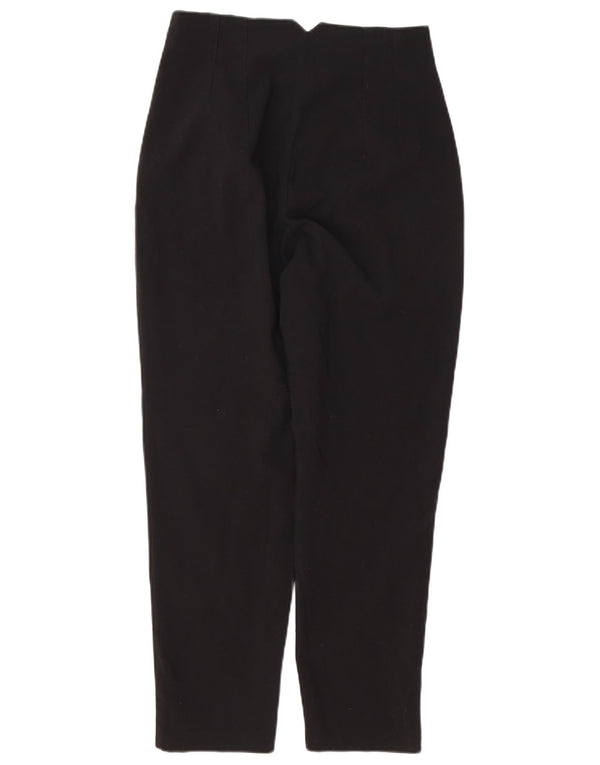 Zara Mujer Pantalones Casuales Cónicos De Cintura Alta Mediano W28 L27 Negro