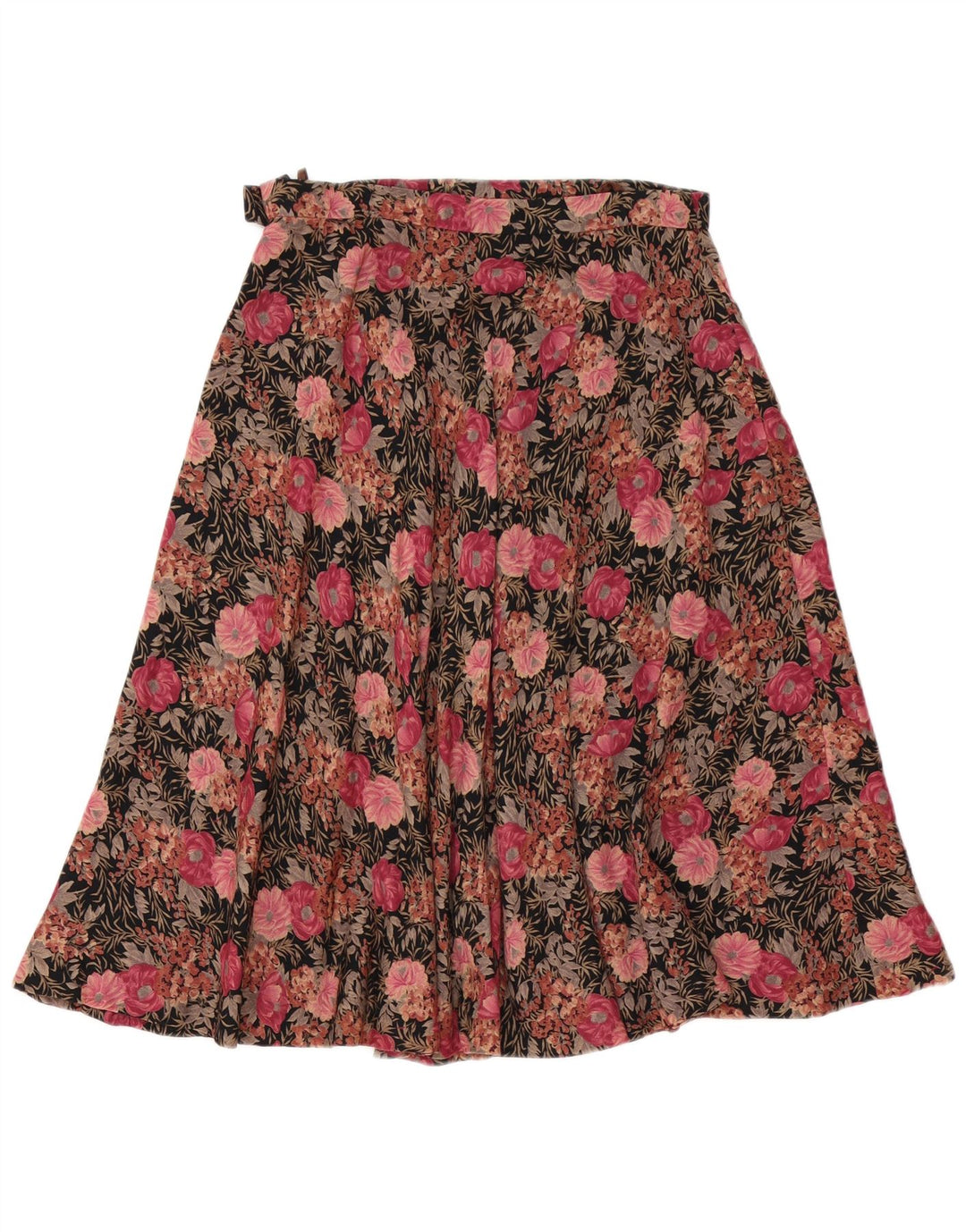 Vintage mujer A-Line falda W30 medio rosa floral