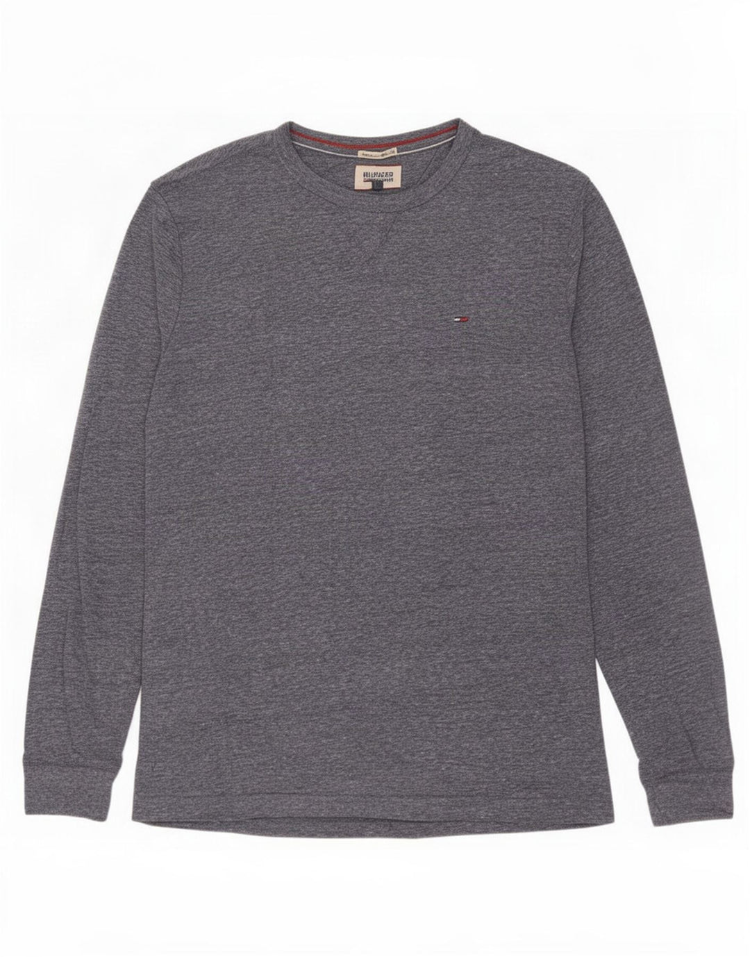 Tommy Hilfiger Top para hombre de manga larga de poliéster moteado en azul marino grande