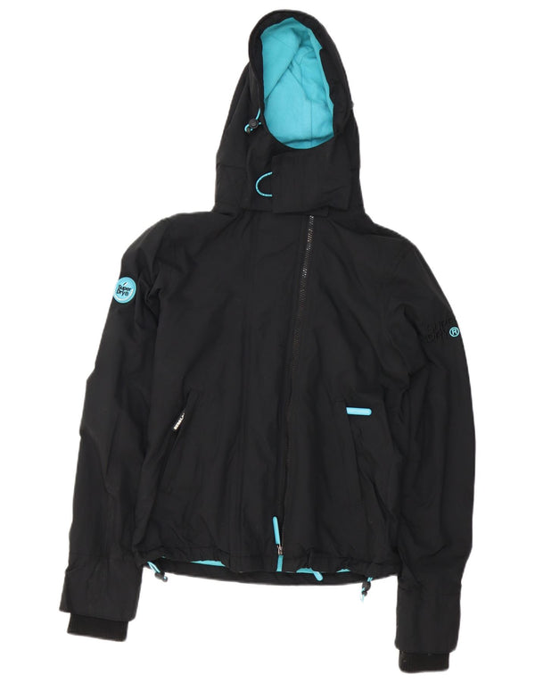 Superdry Chaqueta Cortavientos con Capucha The Windcheater para Mujer UK 6 XS Negro