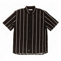 Zara Hombre Camisa Manga Corta Large Viscosa Rayas Negra