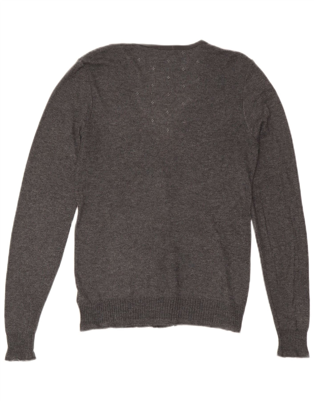 JIGSAW Suéter tipo cárdigan para mujer UK 12 Poliéster gris medio