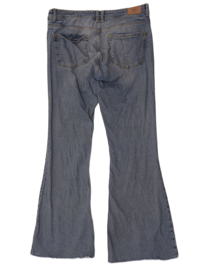 Zara Jeans Acampanados Para Mujer EU 42 Large W32 L34 Azul