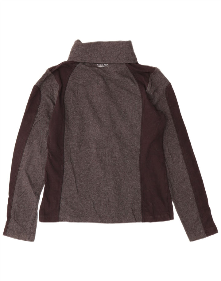 CALVIN KLEIN Chaqueta superior de chándal para mujer UK 40 Grande Gris