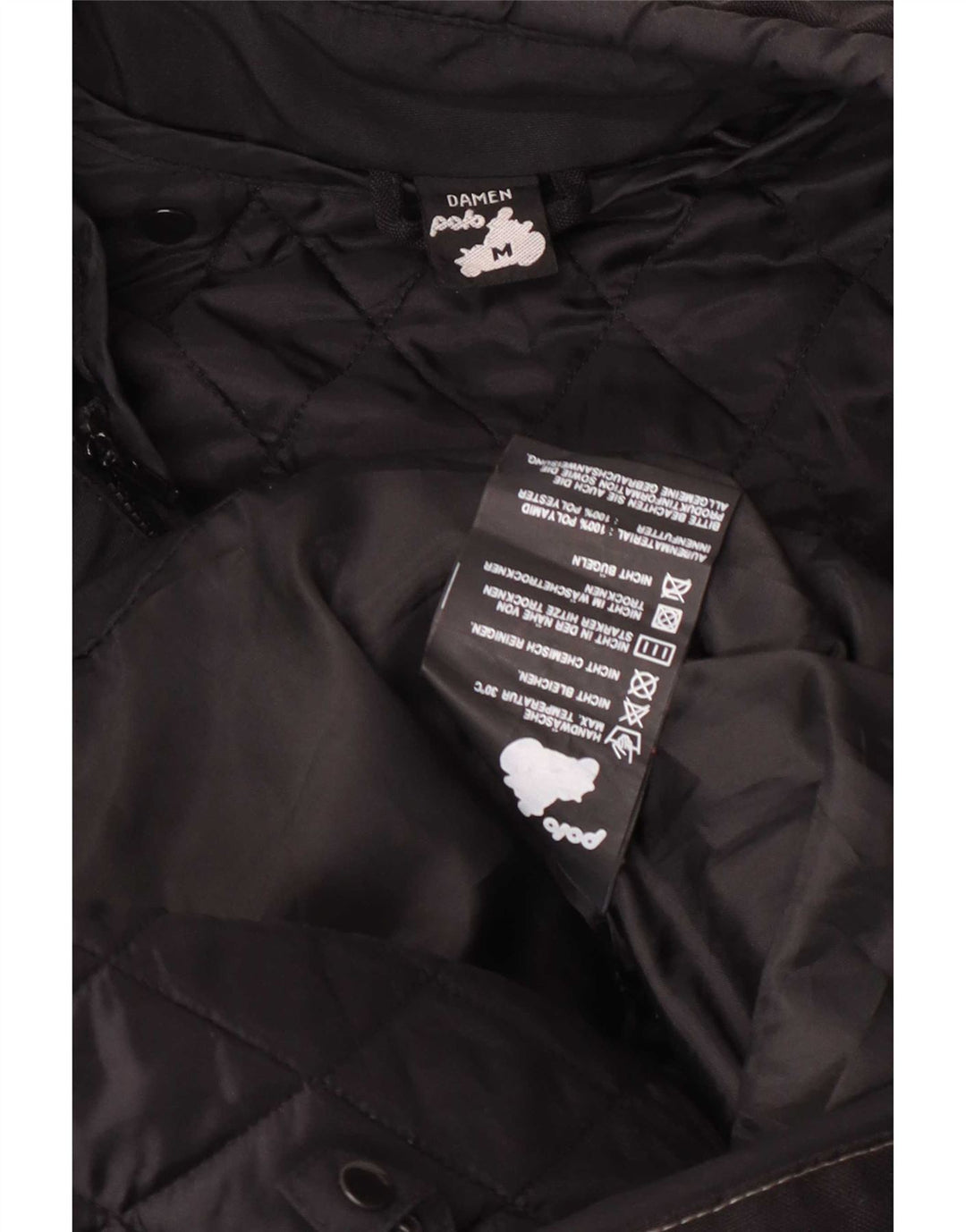 POLO Chaqueta de motociclista para mujer UK 40 Medium Black Colourblock
